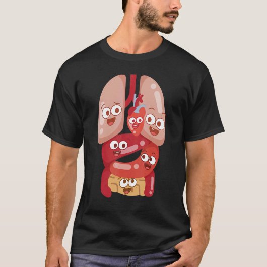 Anatomy Physiology Heart Lungs Vital Organs Illust T-Shirt (Vorderseite)