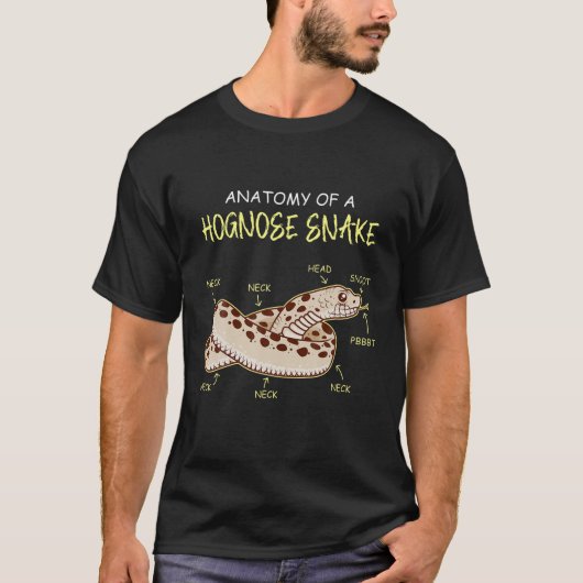 Anatomy Snake Hook Nase Natter Hognose Schlange T-Shirt (Vorderseite)