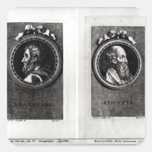 Anaxagorus und Epictetus Quadratischer Aufkleber