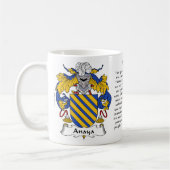 Anaya-Familien-Wappen Tasse (Links)