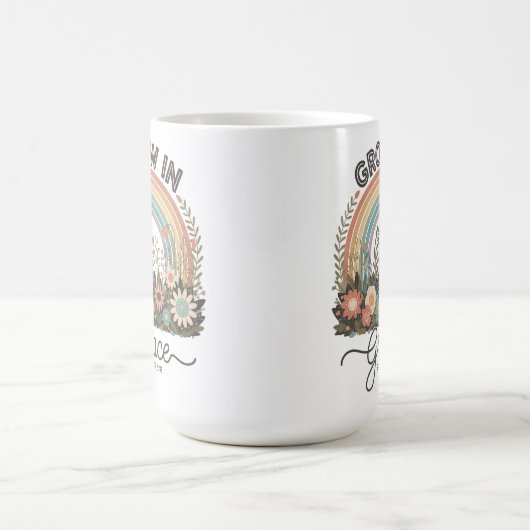 Anbau in Grace Rainbow Christlich Kaffeetasse (Mittel)