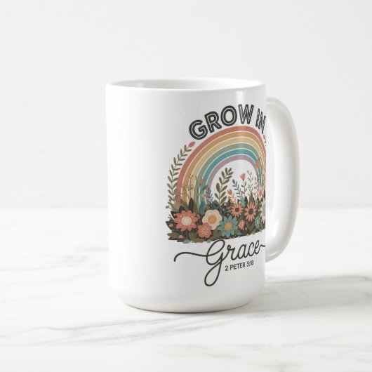 Anbau in Grace Rainbow Christlich Kaffeetasse (VorderseiteRechts)
