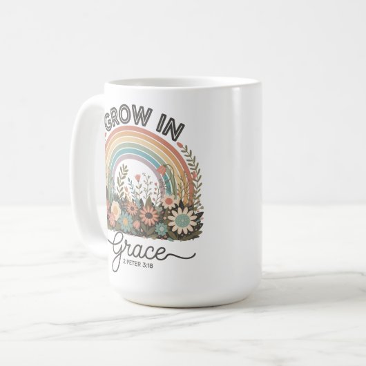 Anbau in Grace Rainbow Christlich Kaffeetasse (Vorderseite Links)