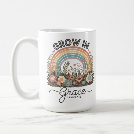 Anbau in Grace Rainbow Christlich Kaffeetasse (Links)