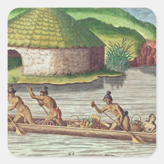 Anbauflächen für das Gemeinschaftslager Quadratischer Aufkleber (Vorderseite)