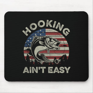 Anbeißen ist nicht leicht Vintage lustiger Angler Mousepad
