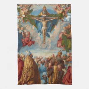 Anbetung der Dreifaltigkeit, Detail von Albrecht D Geschirrtuch