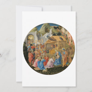 Anbetung der Heiligen Drei Könige von Fra Angelico Dankeskarte