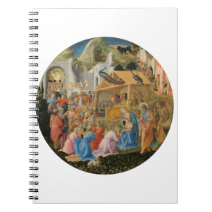 Anbetung der Heiligen Drei Könige von Fra Angelico Notizblock