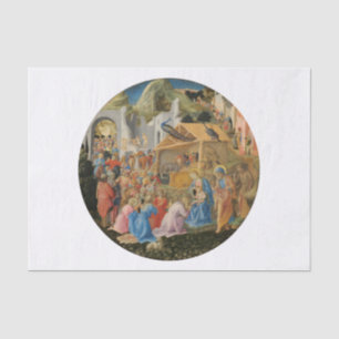 Anbetung der Heiligen Drei Könige von Fra Angelico Seidenpapier