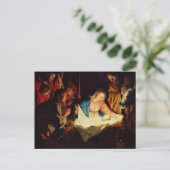 Anbetung der Hirten - Honthorst Postkarte (Stehend Vorderseite)