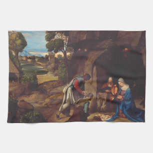 Anbetung der Hirten von Giorgione Geschirrtuch