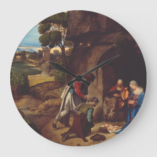 Anbetung der Hirten von Giorgione Große Wanduhr