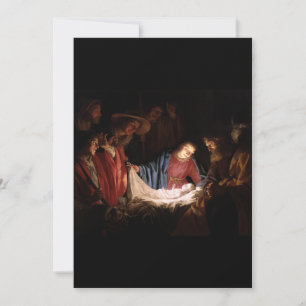 Anbetung der Hirten von Honthorst Einladung