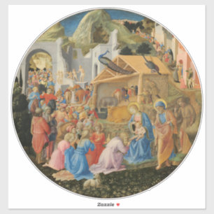 Anbetung der Magier von Fra Angelico und Filippo  Aufkleber