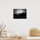 Anbetung des Schöpfers - Mahatma Gandhi Zitat Poster (Küche)