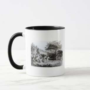 Anbetung des Sun, graviert von R. Ehnshelwood Tasse