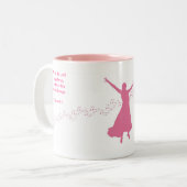Anbetung siloutte Rosa Zweifarbige Tasse (Vorderseite Links)