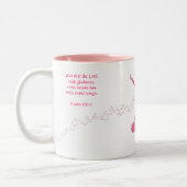 Anbetung siloutte Rosa Zweifarbige Tasse (Links)