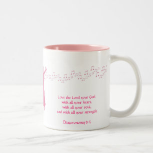Anbetung siloutte Rosa Zweifarbige Tasse