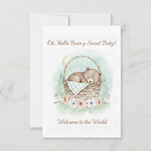 Anbetungswürdig, Grizzlybärenjunges Baby Shower Dankeskarte
