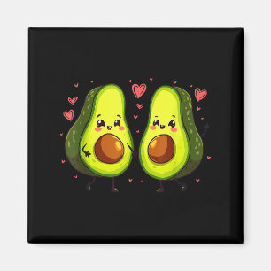 Anbetungswürdige Avocado Valentinstag Liebes-Paaru Magnet