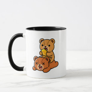 Anbetungswürdige Bären essen süße Honigwabe Cartoo Tasse