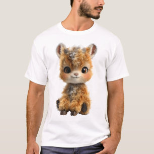 Anbetungswürdige gehörnte flauschige Fantasie-Krea T-Shirt