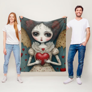 Anbetungswürdige gothische Valentins-Puppe Fleecedecke