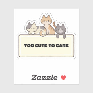 Anbetungswürdige Kawaii-Katzen Lustiges Süßes Katz Aufkleber