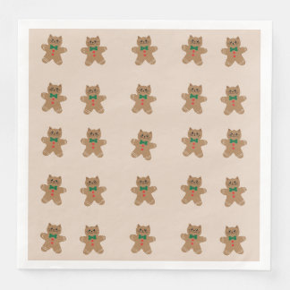 Anbetungswürdige Lebkuchen-Katzen-Kekse Serviette