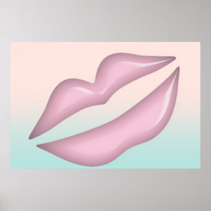 Anbetungswürdige Lippen, Kuss Poster