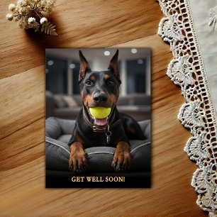 Anbetungswürdiger Dobermann Pinscher  Gute Besseru Postkarte
