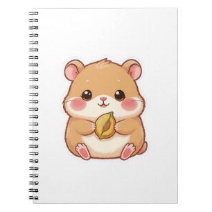 Anbetungswürdiger Kawaii Chibi Hamster Notizblock