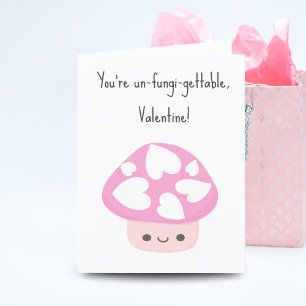Anbetungswürdiger Kawaii-Pilz zum Valentinstag Feiertagskarte