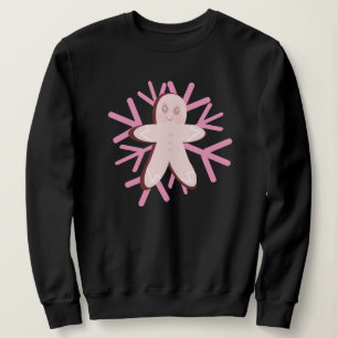 Anbetungswürdiger Lebkuchen-Schneeflocken-Weihnach Sweatshirt