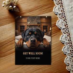 Anbetungswürdiger Rottweiler Gute Besserung Postka Postkarte