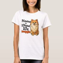 Anbetungswürdiger "Snuggle" Pomeranian Welpe – Süß T-Shirt