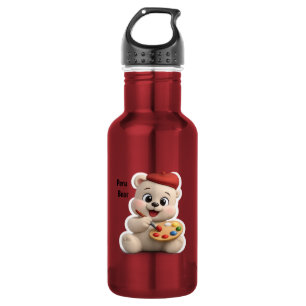 Anbetungswürdiger und süßer Teddybär-Design Edelstahlflasche