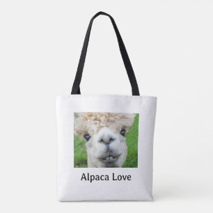 Anbetungswürdiges Alpakafoto Tasche