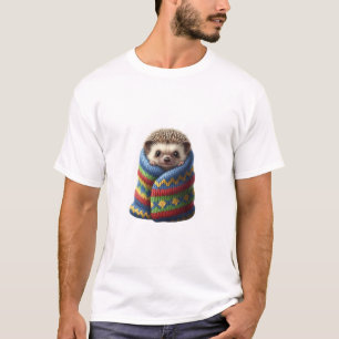 Anbetungswürdiges Baby-Igel in einer farbenfrohen T-Shirt