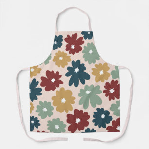 Anbetungswürdiges minimales florales Vintage-Muste Schürze