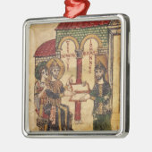 Anbietenmanuskript Benedict Abt-Johns Ornament Aus Metall (Links)