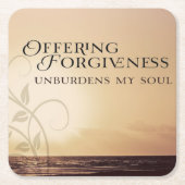 Anbietenverzeihen Rechteckiger Pappuntersetzer (Vorderseite)