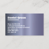 Anbieter Visitenkarte (Rückseite)