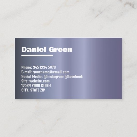 Anbieter Visitenkarte (Rückseite)