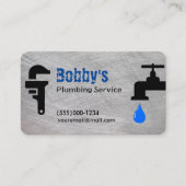 Anbieter von Dienstleistungen für Chrome-Design Visitenkarte (Vorderseite)