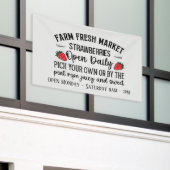 Anbieter von Erdbeeren auf frischem Markt Banner (Äußeres Gebäude)
