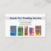Anbieter von Speisen-Snacks und Verkaufsautomaten Visitenkarte (Vorderseite)
