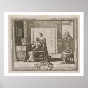 Anblick, graviert vom Künstler, c.1630-40 Poster